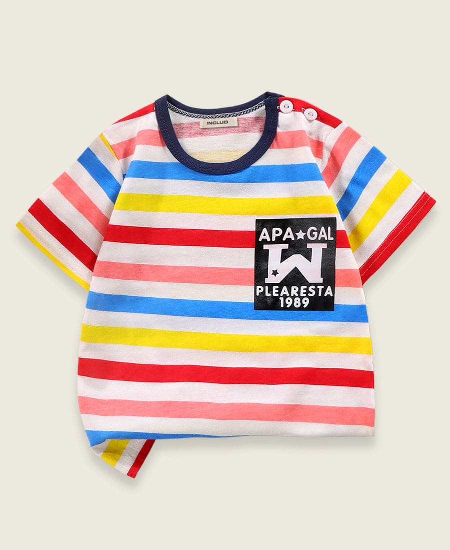 Boys All Over Printed Round Neck T-shirts