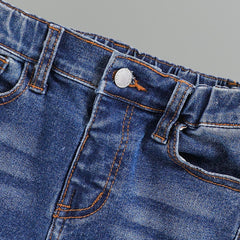 Boys Blue Mid Rise distressed Denim Pants