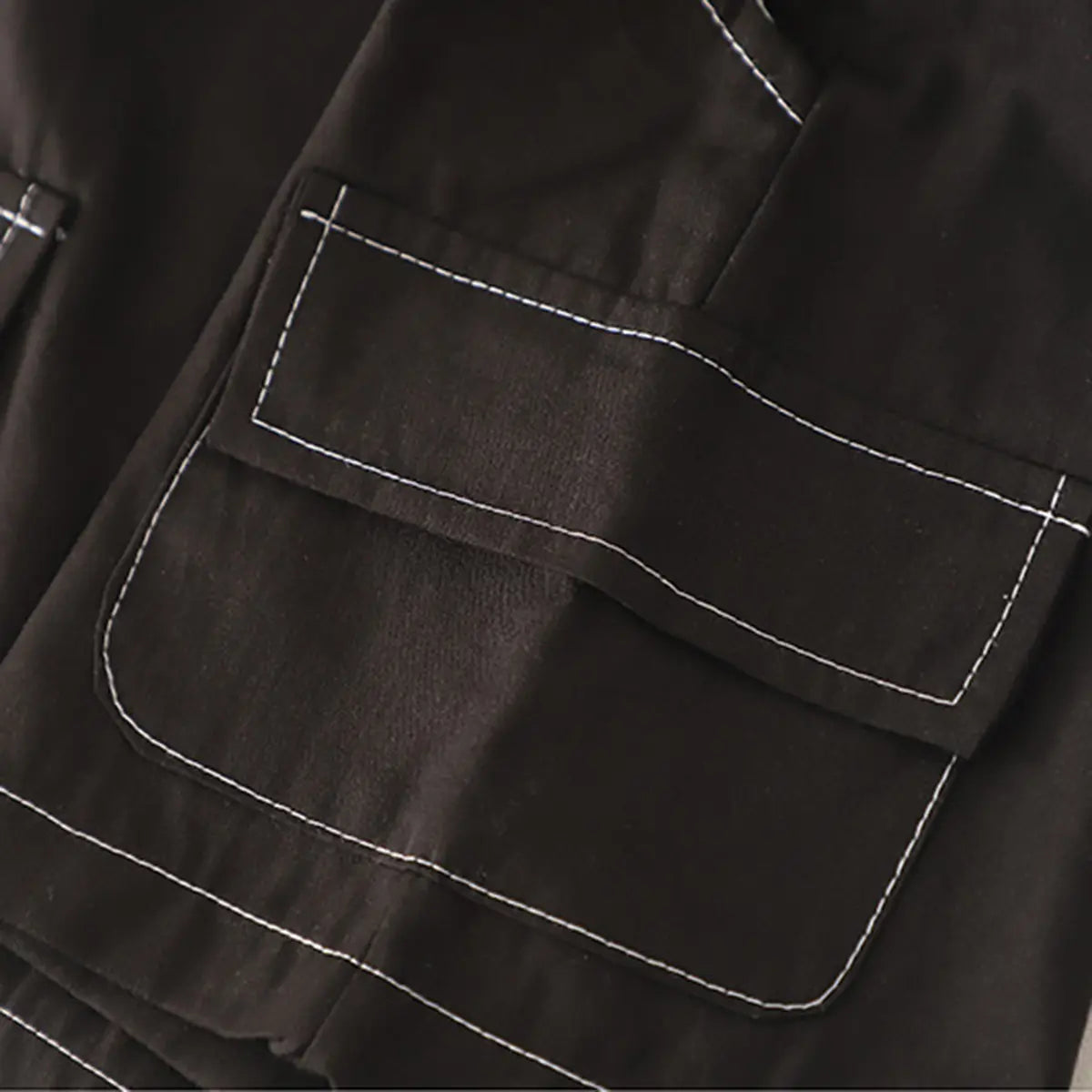 Boys Black Checked Shirt With Cargo Shorts & Sling Bag Sets