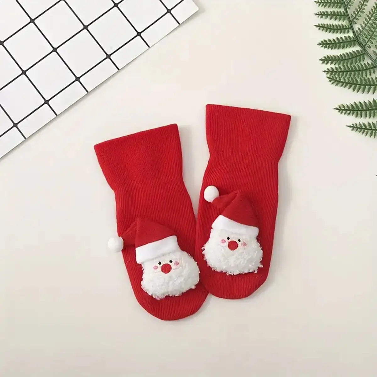 Baby Red Santa Claus Christmas Socks - 1 Pair