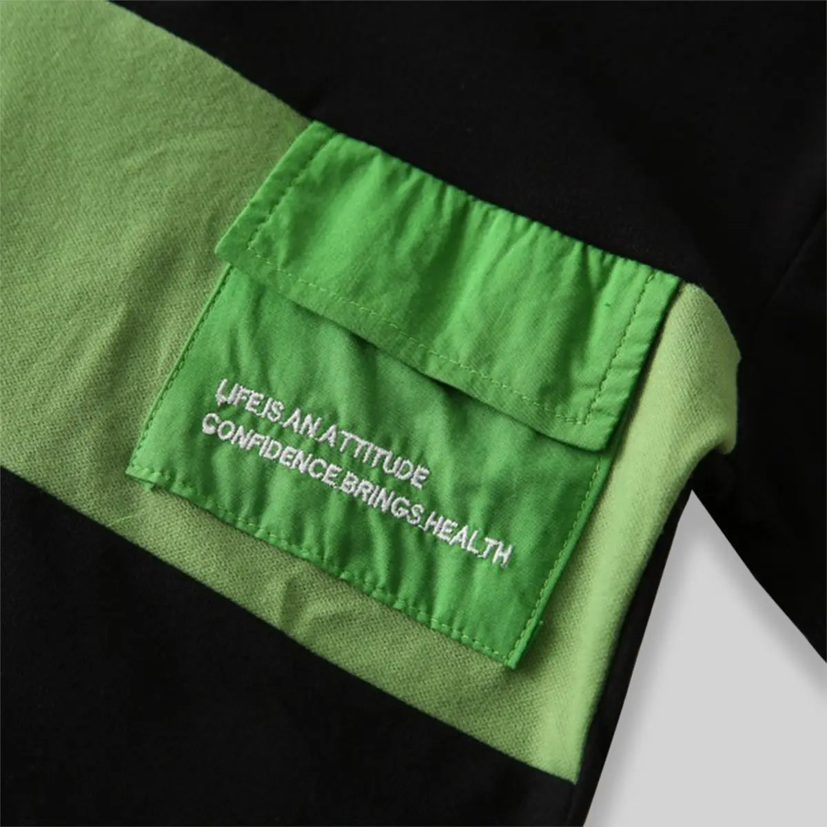 Boys Black Color-blocked Polo T-Shirt With Short Sleeves