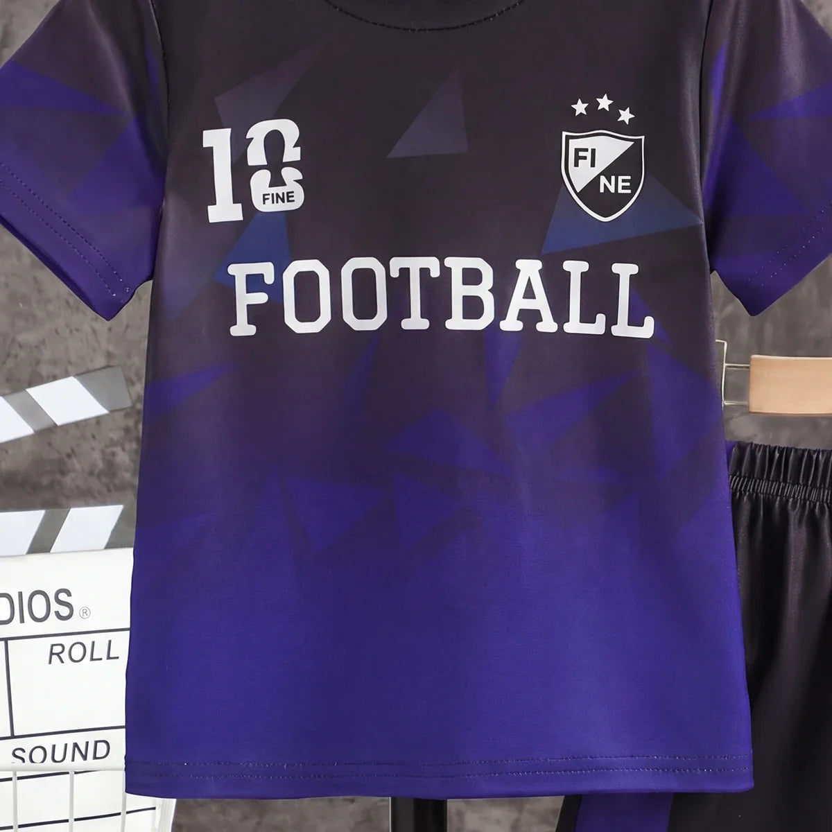 Boys Black Typographic Print Short Sleeve T-Shirt With Shorts Sets