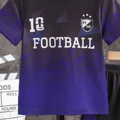 Boys Black Typographic Print Short Sleeve T-Shirt With Shorts Sets