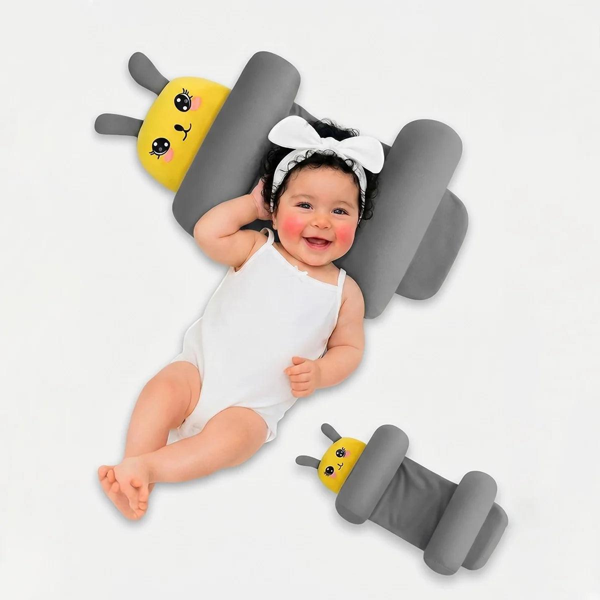 Baby Pillow with Head & Neck Support -Soft Cotton Infant Sleeping Pillow for Flat Head Protection