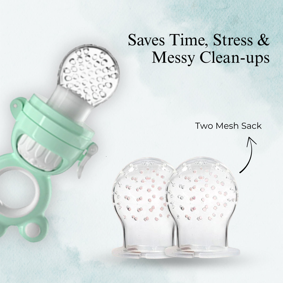 Baby Sea Green Fruit & Vegetable Silicone Teether Stick