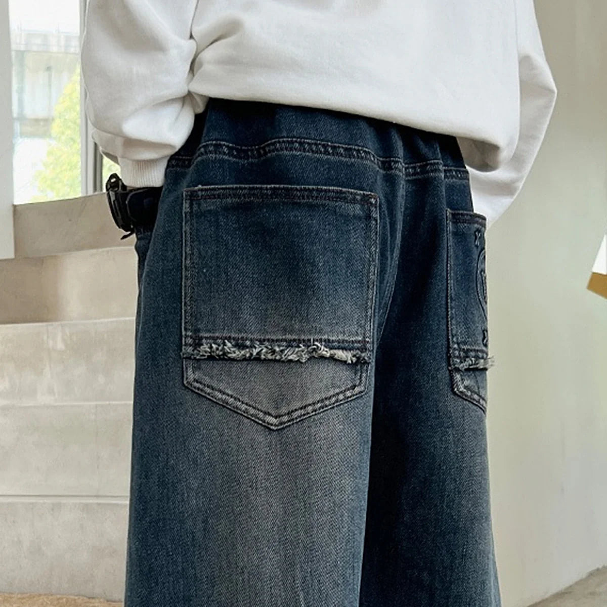 Boys Blue Baggy Fit Denim Jeans