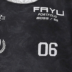 Boys Black Abstract Print T-Shirt With Shorts Co-ord Sets