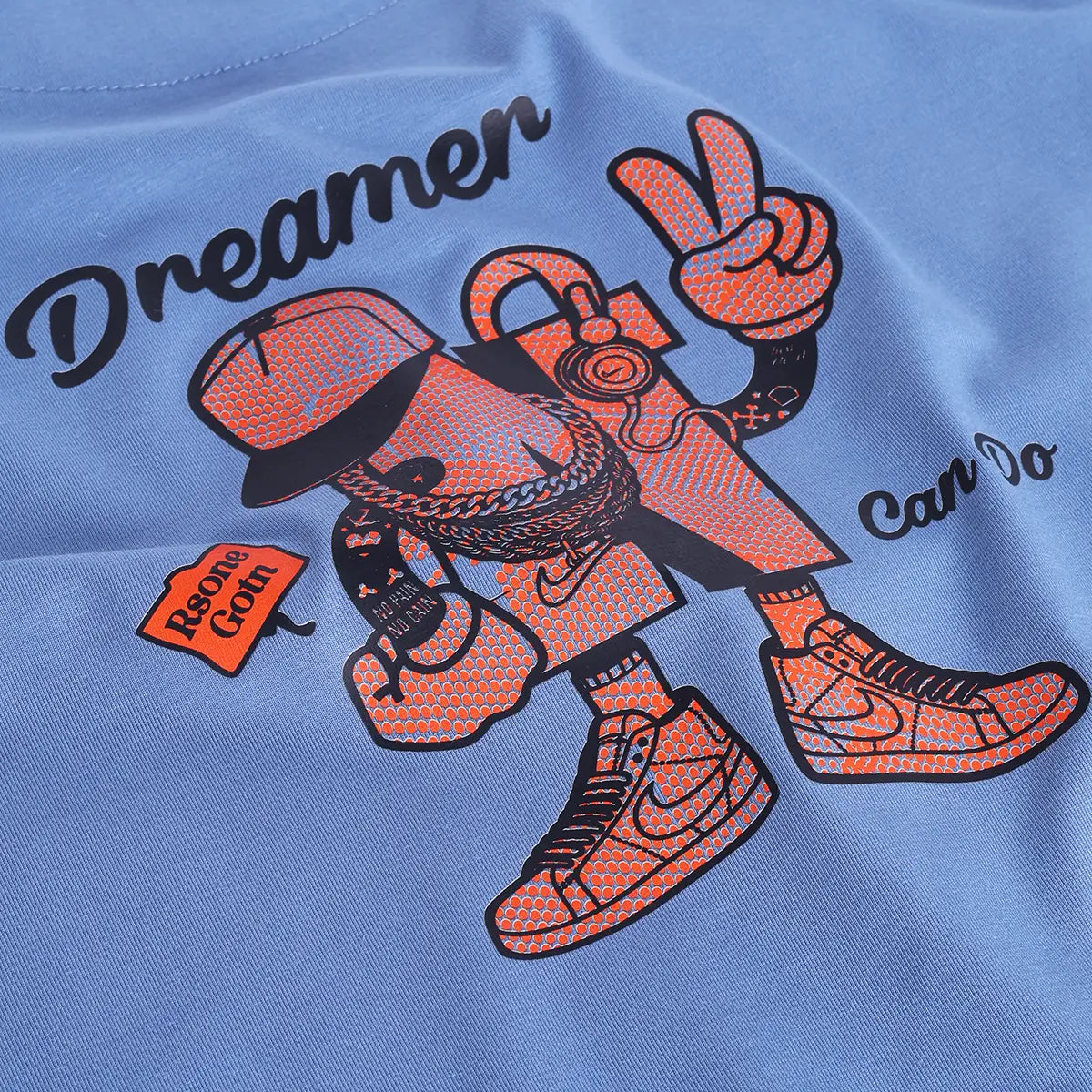Boys Blue Graphic Short Sleeve T-Shirt With Elasticated Cargo Shorts Sets