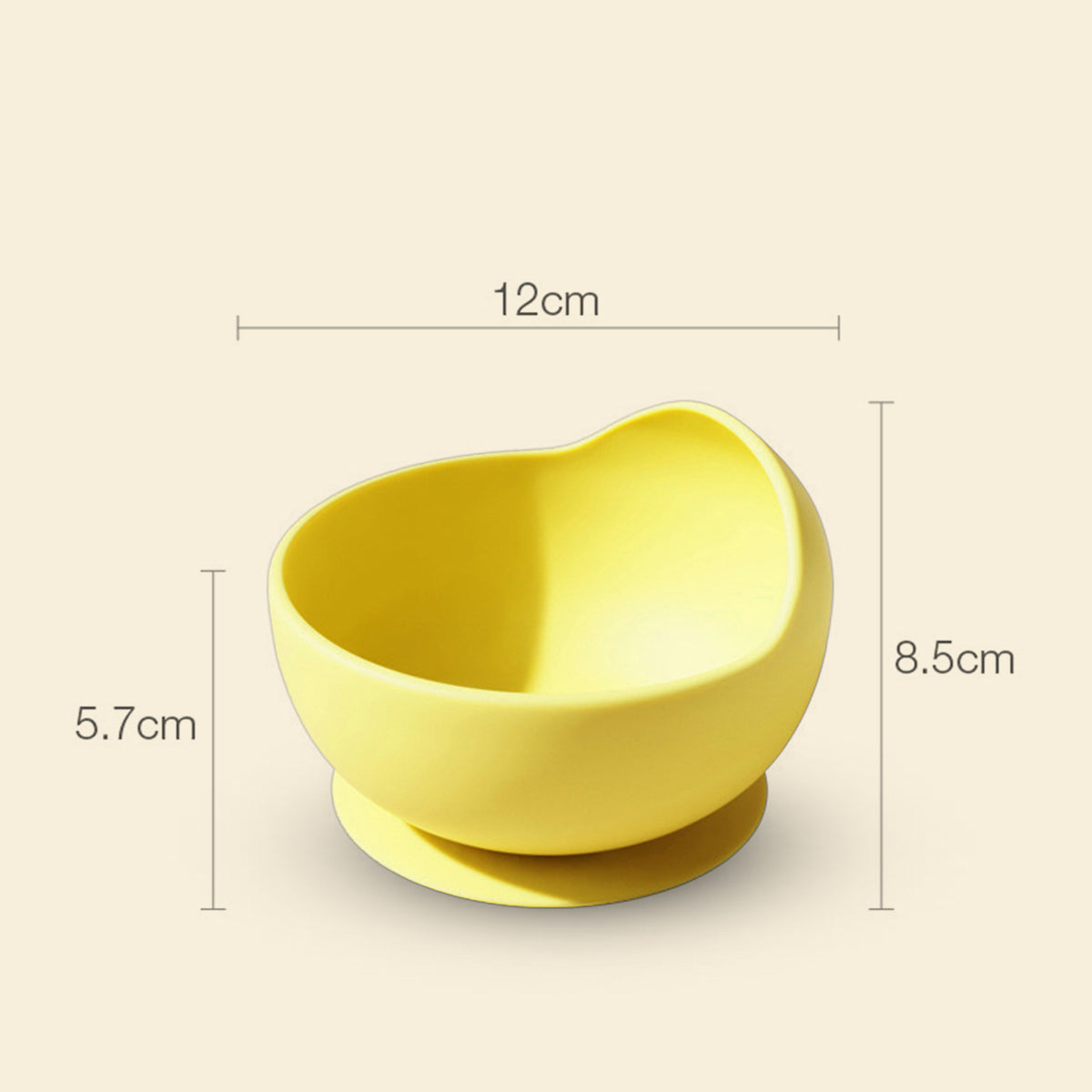 Baby Yellow Ramen Noodle Shaped Silicone Bowl