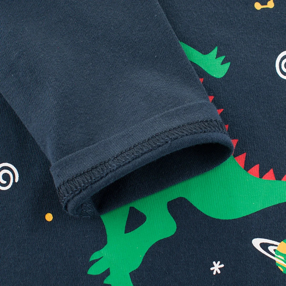 Boys Blue Dinosaur Printed Long Sleeves T-Shirt