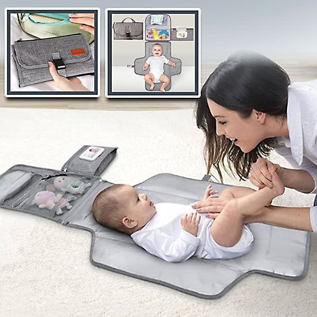 Baby Black Portable Travel Changing Pad