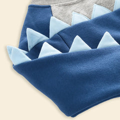 Boys Blue Dinosaur Colorblocked Sweatshirt