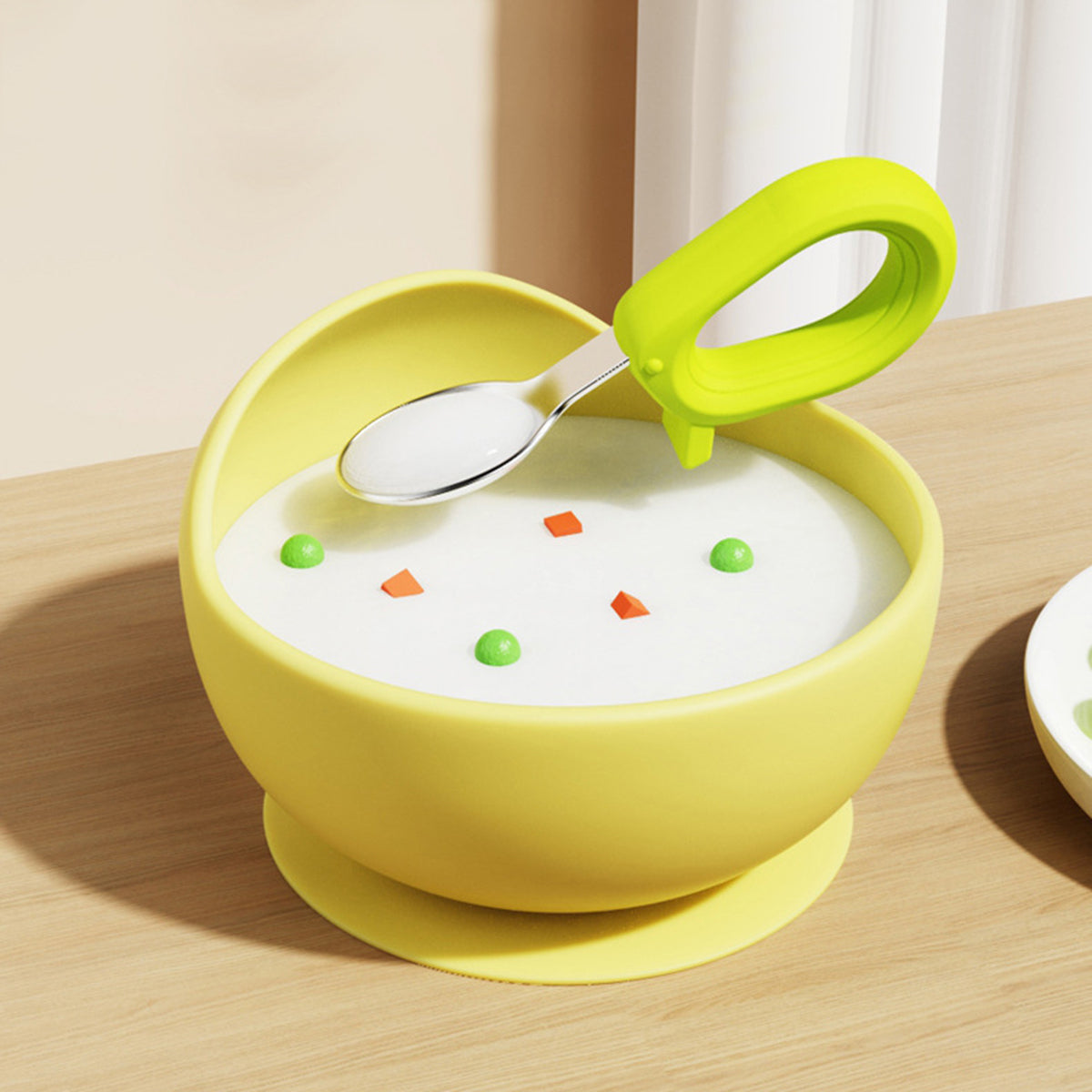 Baby Yellow Ramen Noodle Shaped Silicone Bowl
