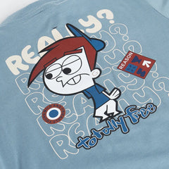 Boys Blue Graphics Short Sleeve T-Shirt With Elasticated Shorts Sets
