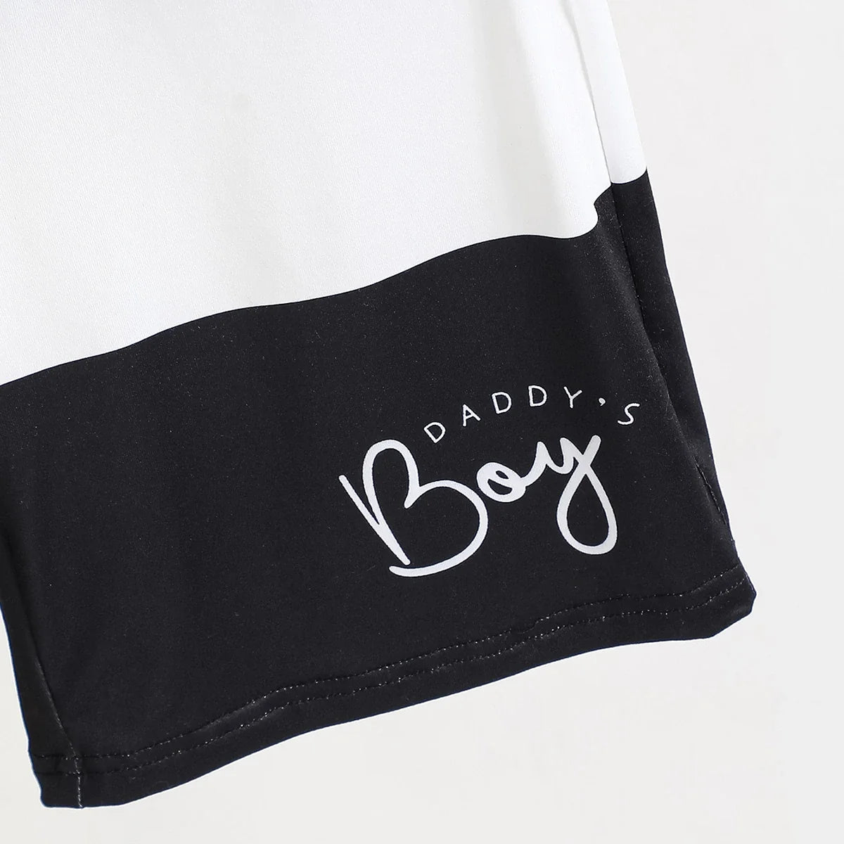 Boys Black Color-blocked Short Sleeves T-Shirt & Shorts Co-ord Sets