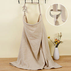 Baby Khaki Muslin Nursing Shawl