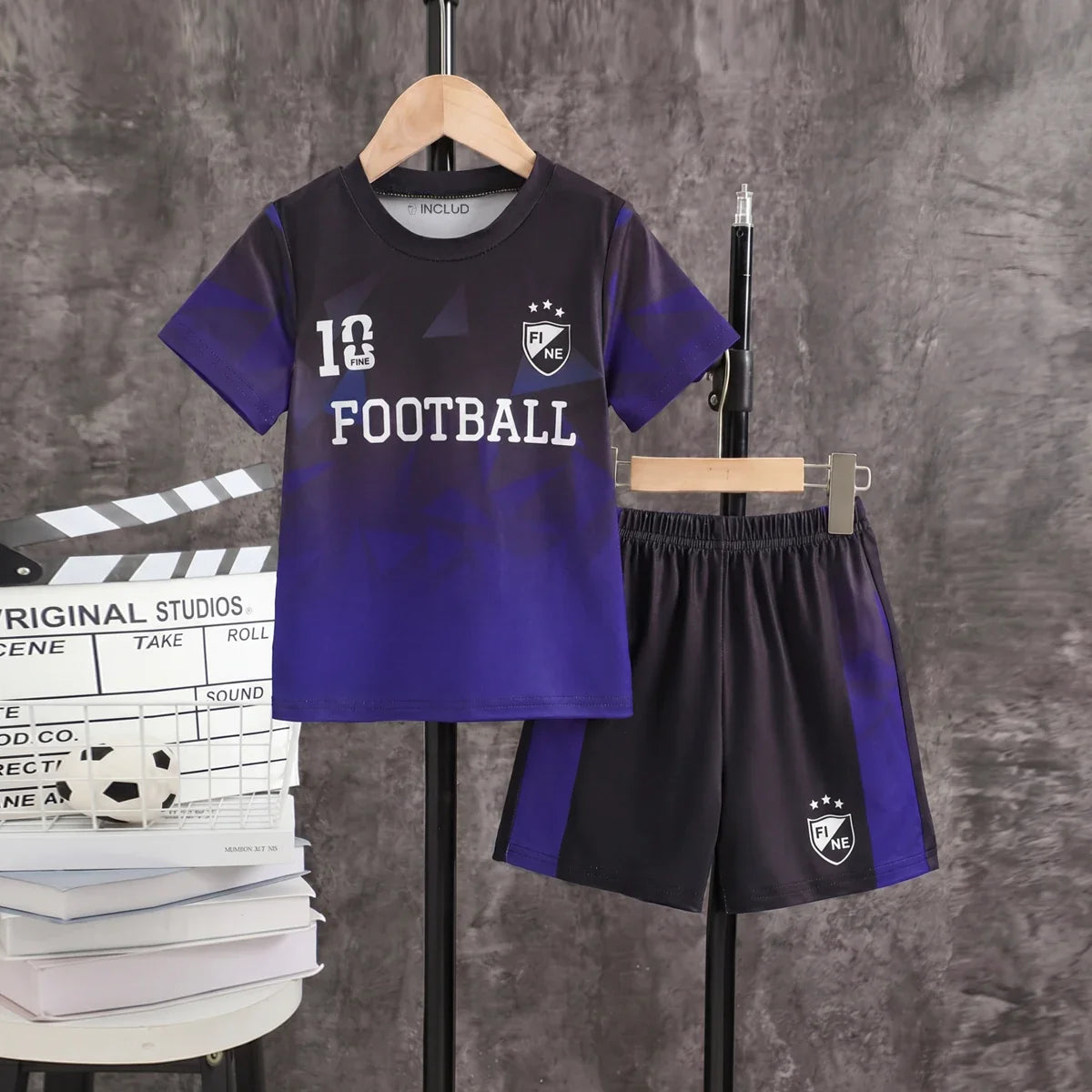 Boys Black Typographic Print Short Sleeve T-Shirt With Shorts Sets