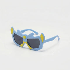 Boys Blue Cat Motif Sunglasses
