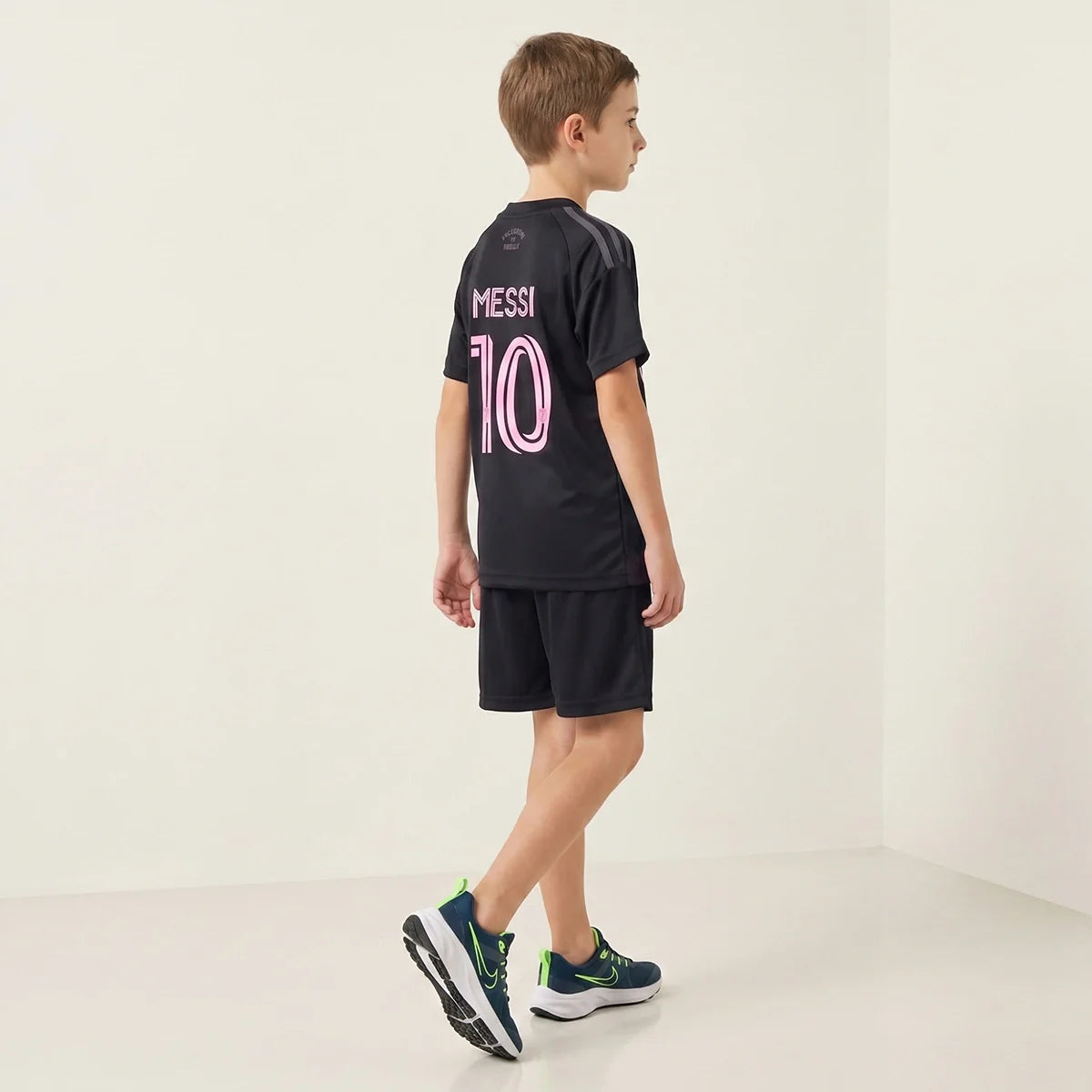 Boys Black Short Sleeve Graphics Print T-Shirt With Shorts Sets