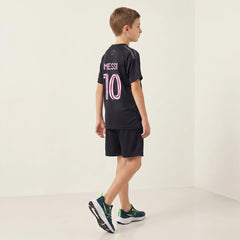 Boys Black Short Sleeve Graphics Print T-Shirt With Shorts Sets