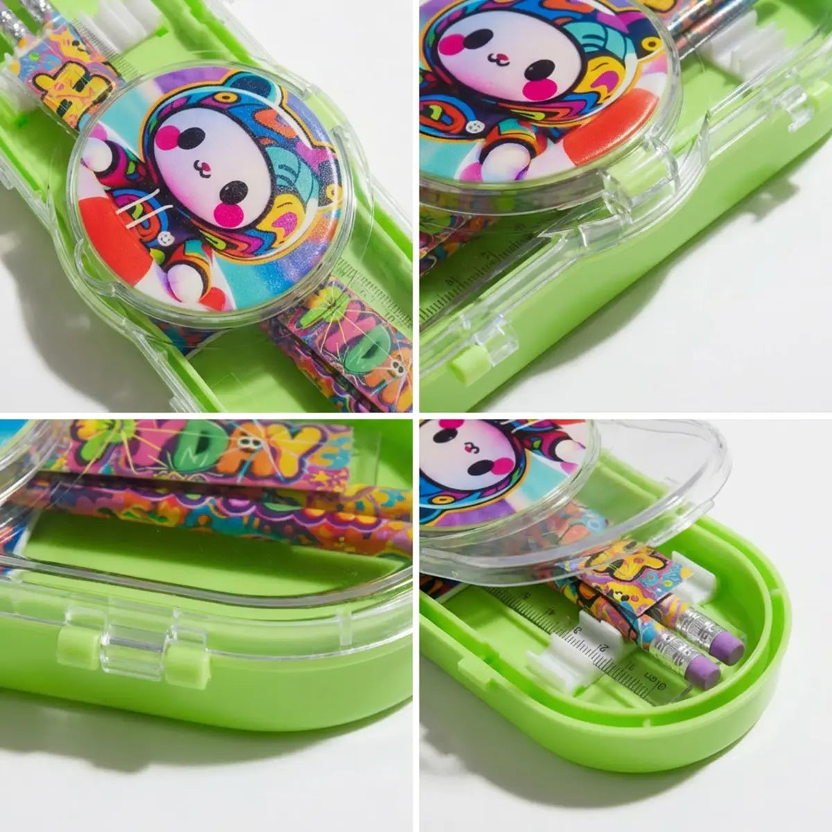 Animal Cartoon Pencil Case with Stationery -Kids School Organizer
