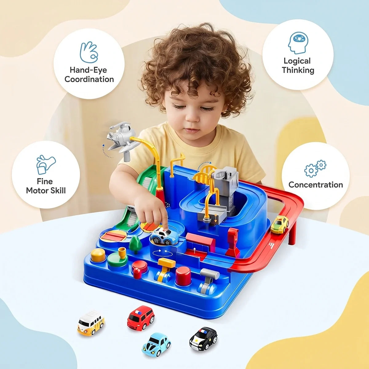 Blue Rescue Track Adventure Activity Game Set