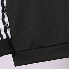 Boys Black Sprunki Cartoon Printed Sweatshirt With Jogger Sets
