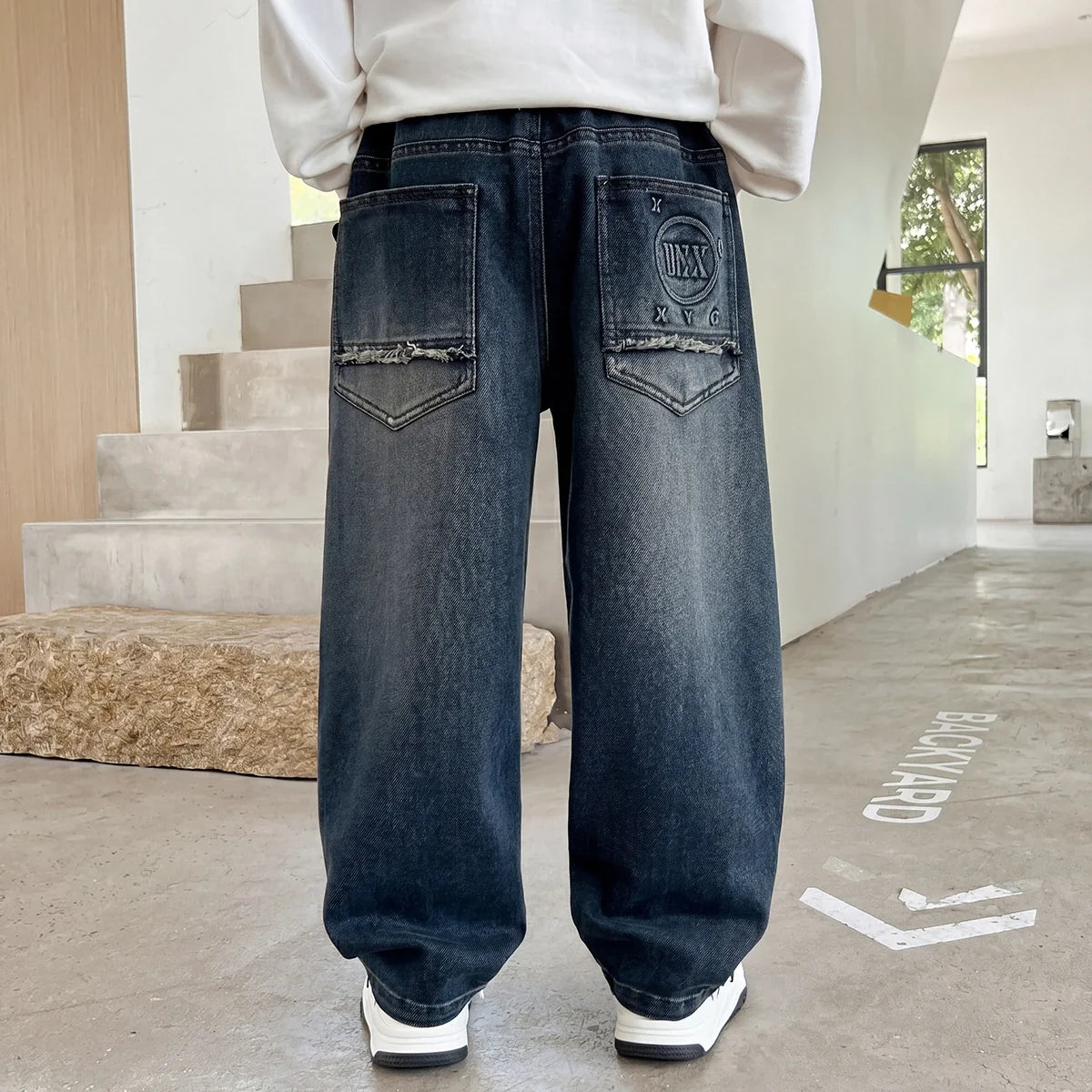 Boys Blue Baggy Fit Denim Jeans