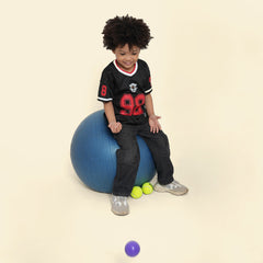 Boys Black Contrast Neck Rib Short Sleeve T-Shirt