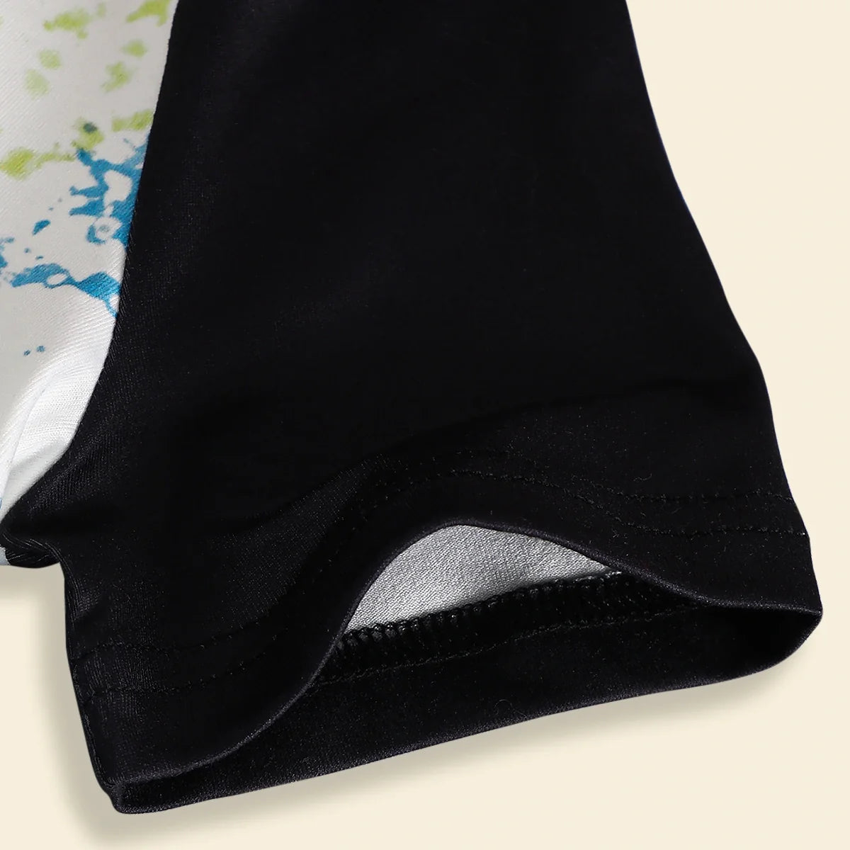 Boys Black Abstract Print T-Shirt With Shorts Set