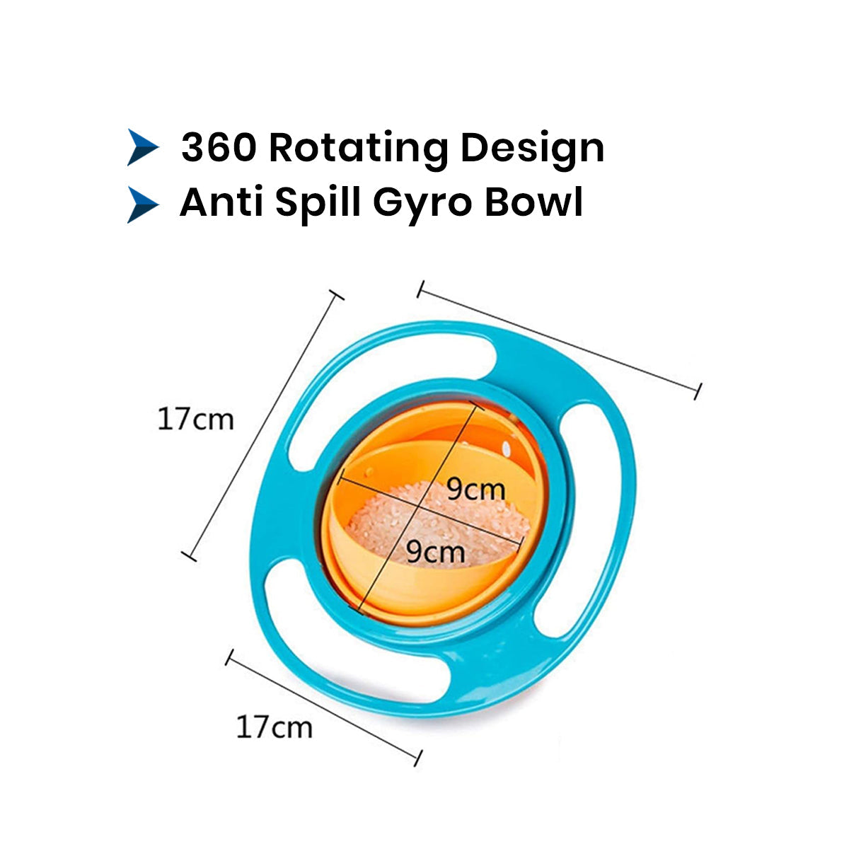 Baby Green Gyroscope No-Spill Bowl