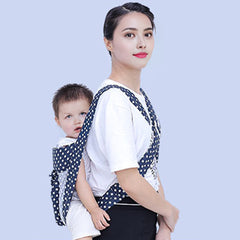 Baby Navy Blue Polka Dot Carrier with Four Clips