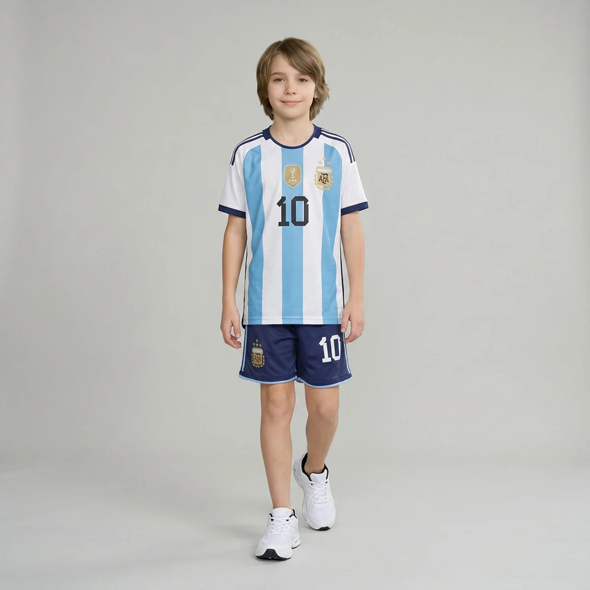 Boys Blue Alphanumeric Print Short Sleeve T-Shirt With Shorts Sets