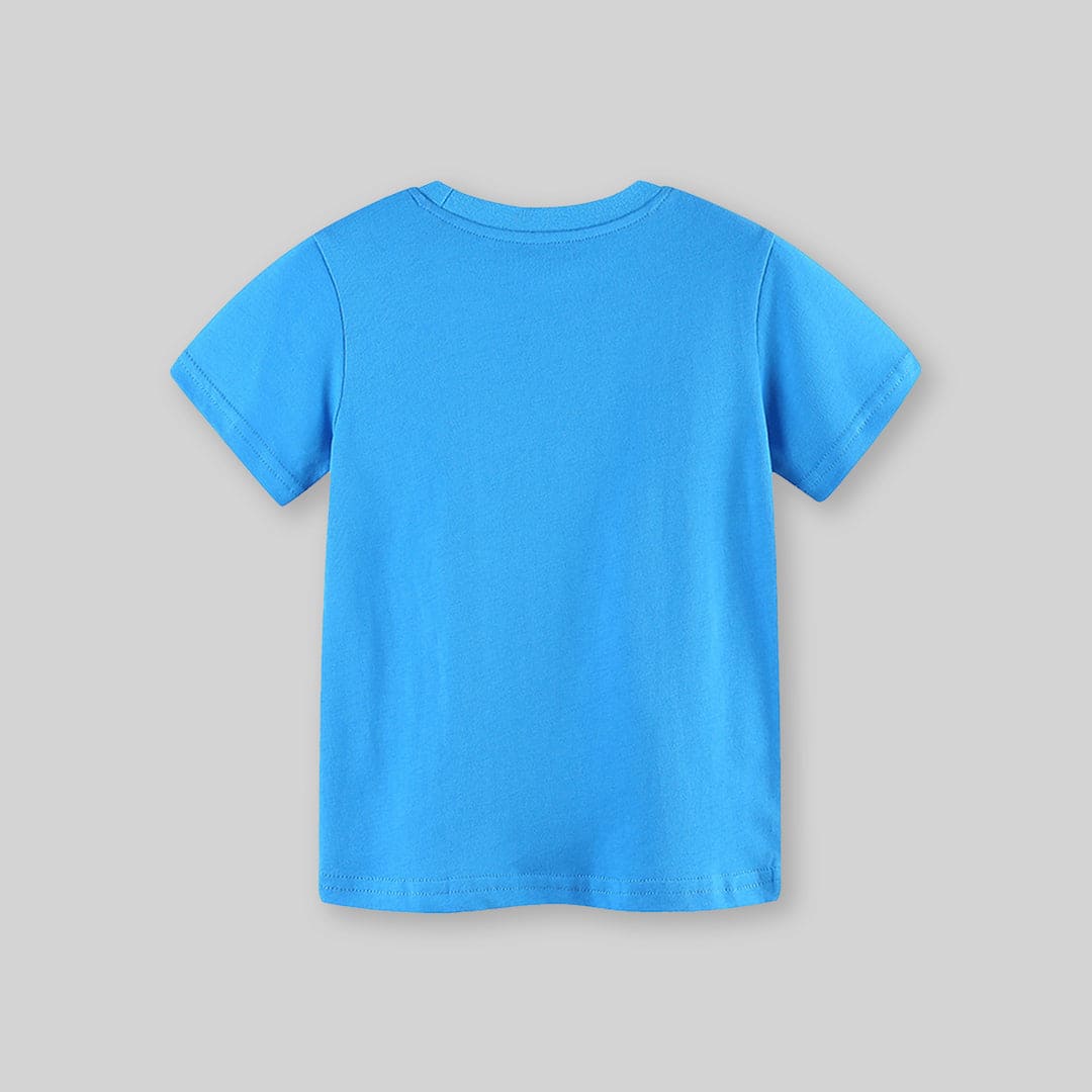 Boys Blue Dinosaur Graphic Short Sleeve T-Shirt
