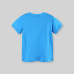 Boys Blue Dinosaur Graphic Short Sleeve T-Shirt