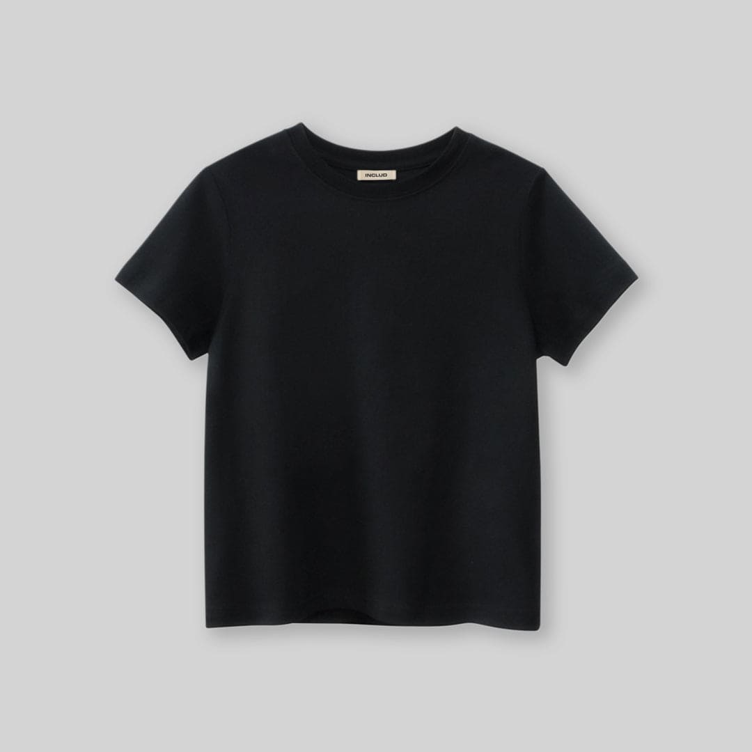 Boys Black Solid Short Sleeves T-Shirt