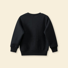 Boys Black Dinosaur Graphic Long Sleeves Sweatshirt