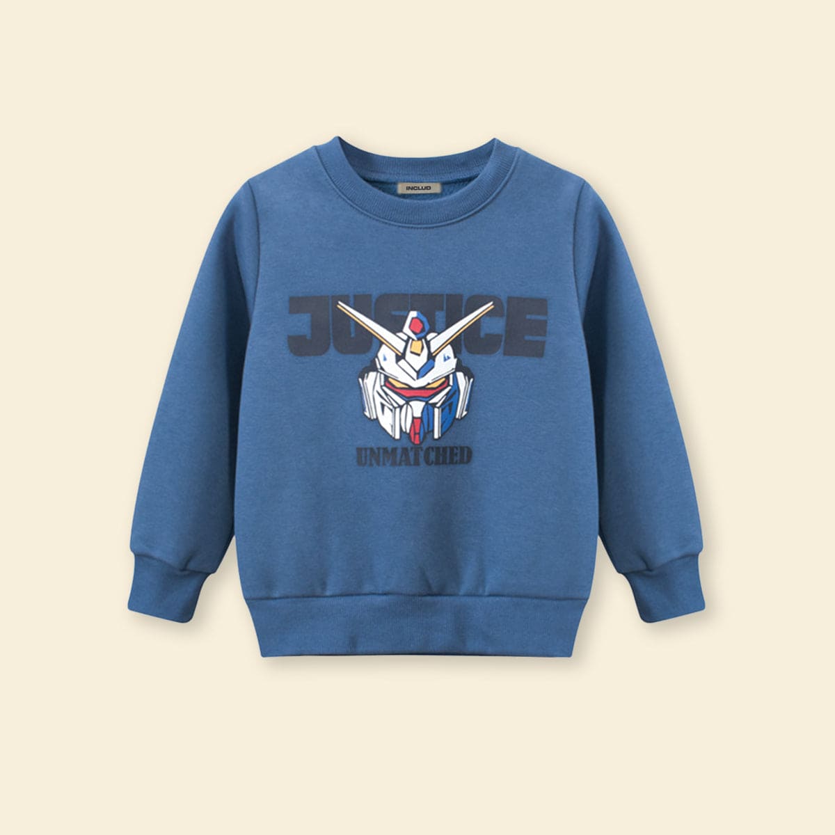 Boys Blue Graphic Print Long Sleeves Sweatshirt