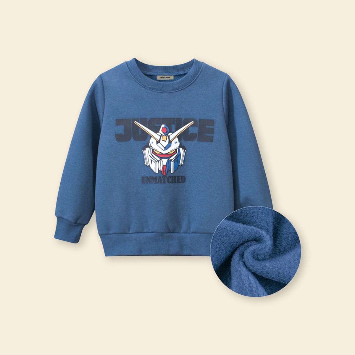 Boys Blue Graphic Print Long Sleeves Sweatshirt