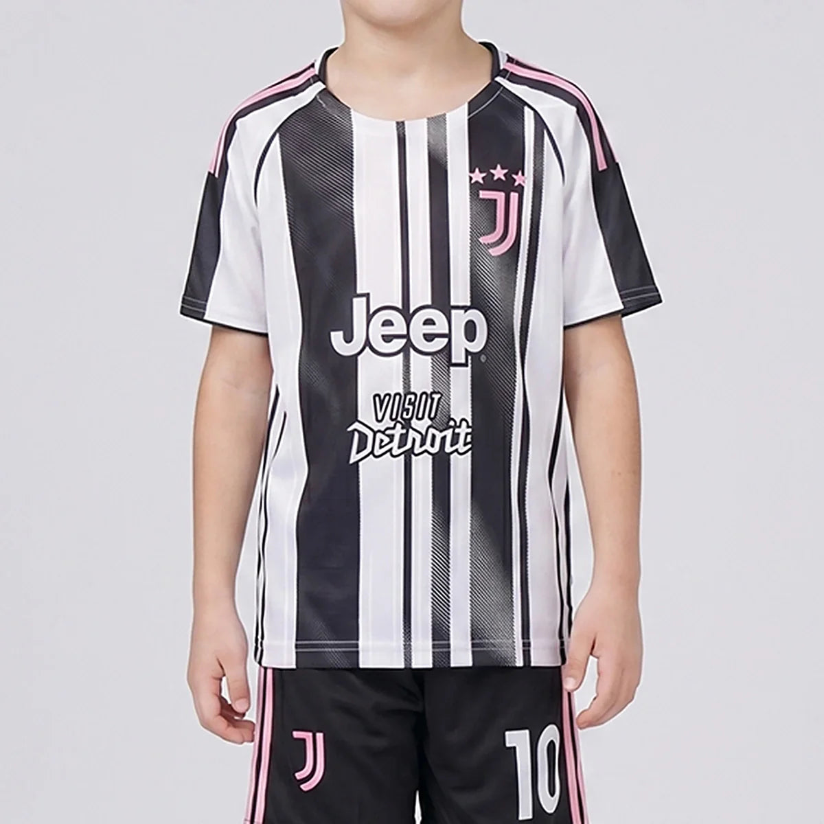 Boys Black Short Sleeve Striped T-Shirt With Shorts Sets