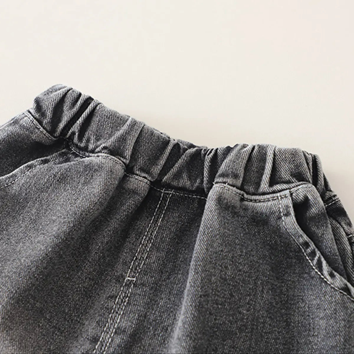 Boys Black Checked Shirt With Printed T-Shirt And Denim Shorts Sets