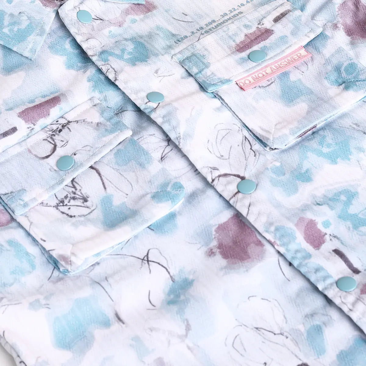Boys Blue Abstract Printed Shirt With Shorts & T-Shirt Sets