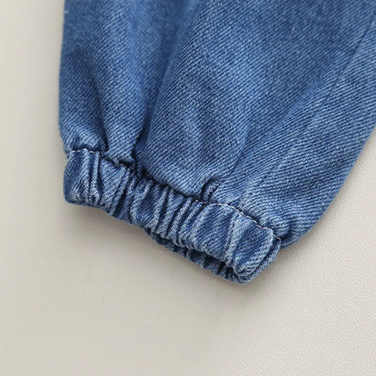 Boys Blue Half Zipper Denim Jacket With Jogger Co-ord Sets
