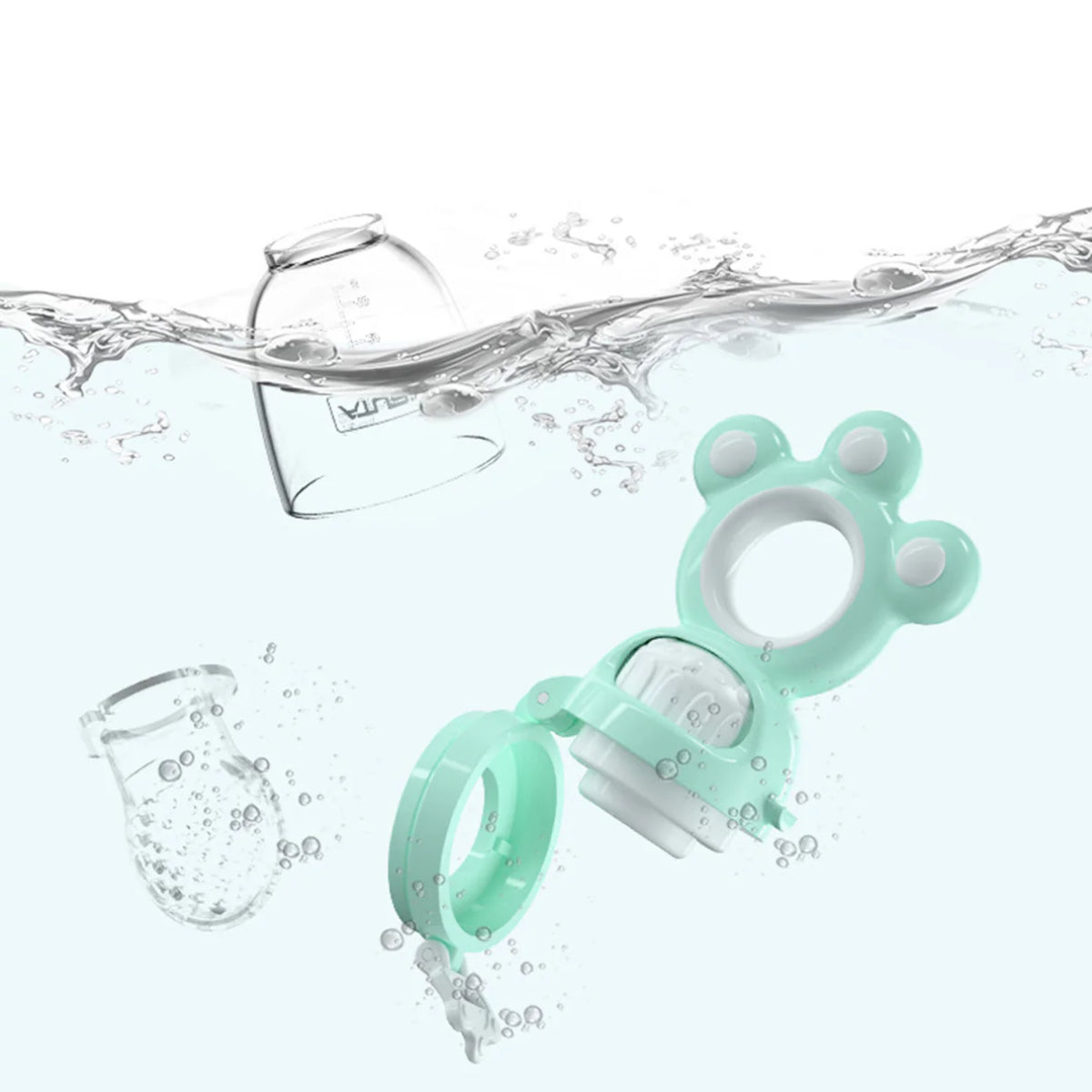 Baby Sea Green Fruit & Vegetable Silicone Teether Stick