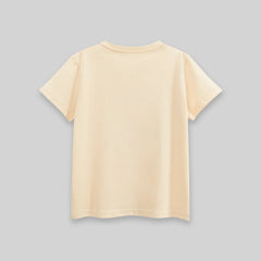 Boys Beige Puppy Print Short Sleeve T-Shirt