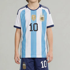Boys Blue Alphanumeric Print Short Sleeve T-Shirt With Shorts Sets