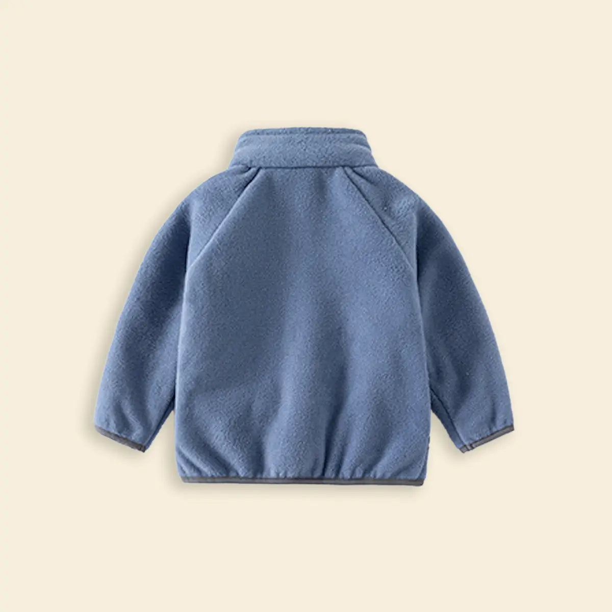 Boys Blue Fleece Embroidered Anchor Logo Zip-up Jacket