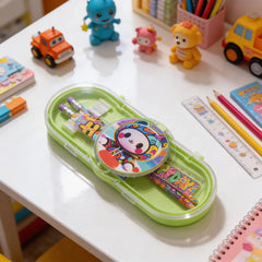 Animal Cartoon Pencil Case with Stationery -Kids School Organizer
