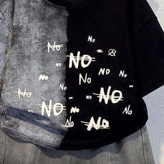 Boys Black Short Sleeve Typography Print T-Shirt With Denim Shorts Sets