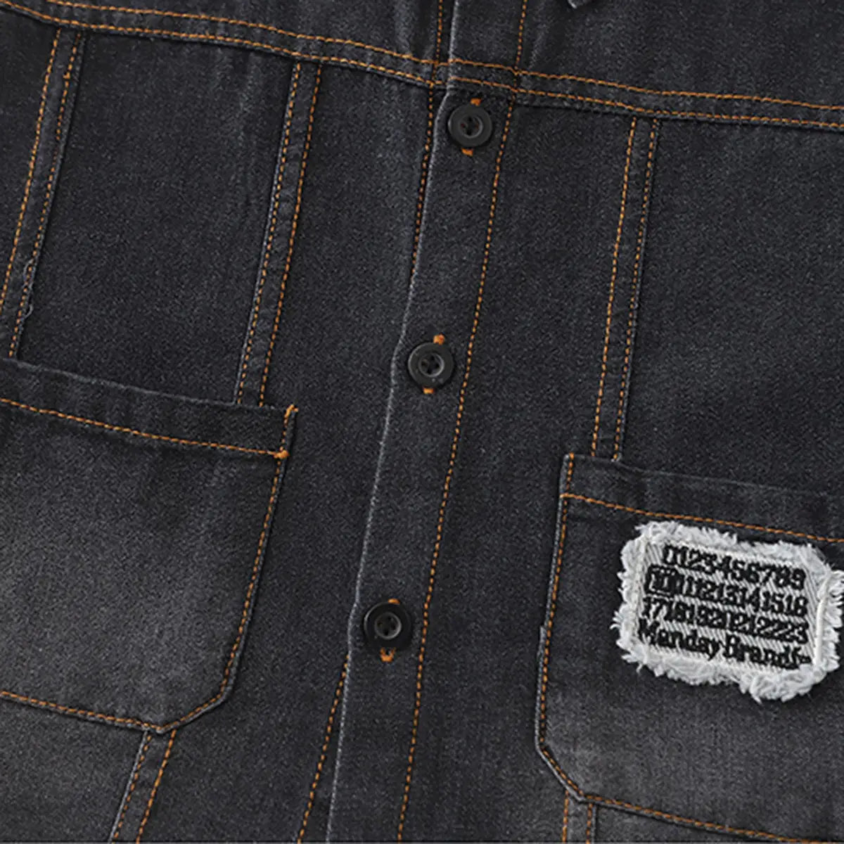 Boys Black Denim Shirt & Shorts With Printed T-Shirt Sets